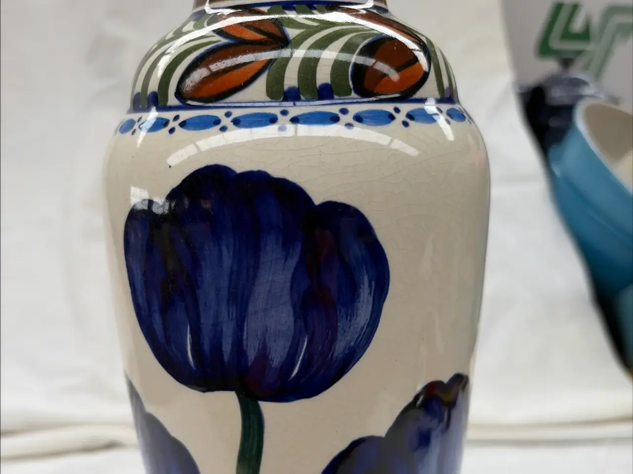 Billede 1 - Aluminia "Blå tulipan"-vase (model 223/480) på 22