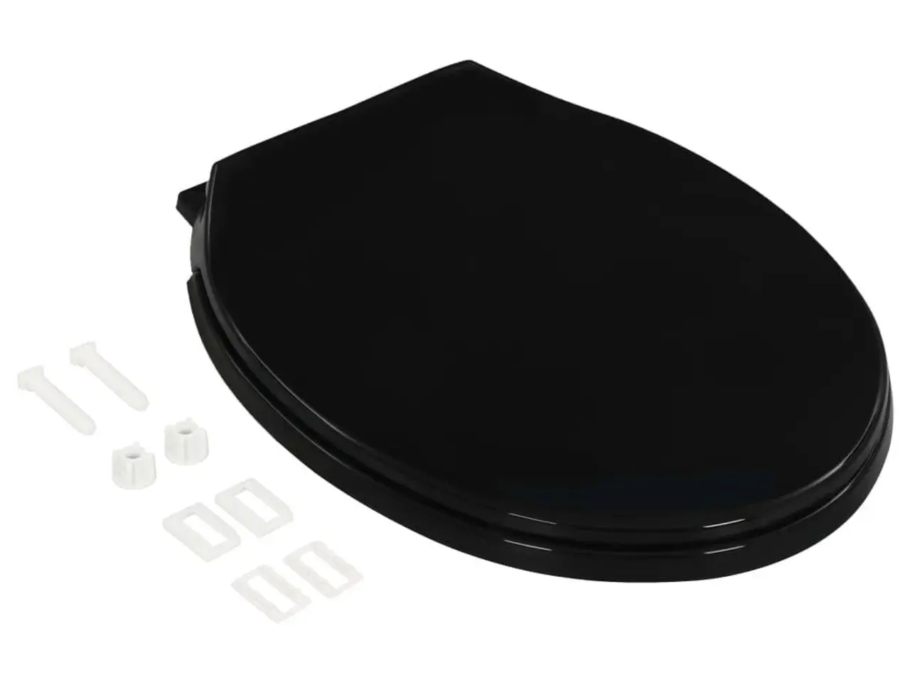 Billede 3 - Toiletsæde med soft-close og quick release - sort, 42,5 × 34 cm
