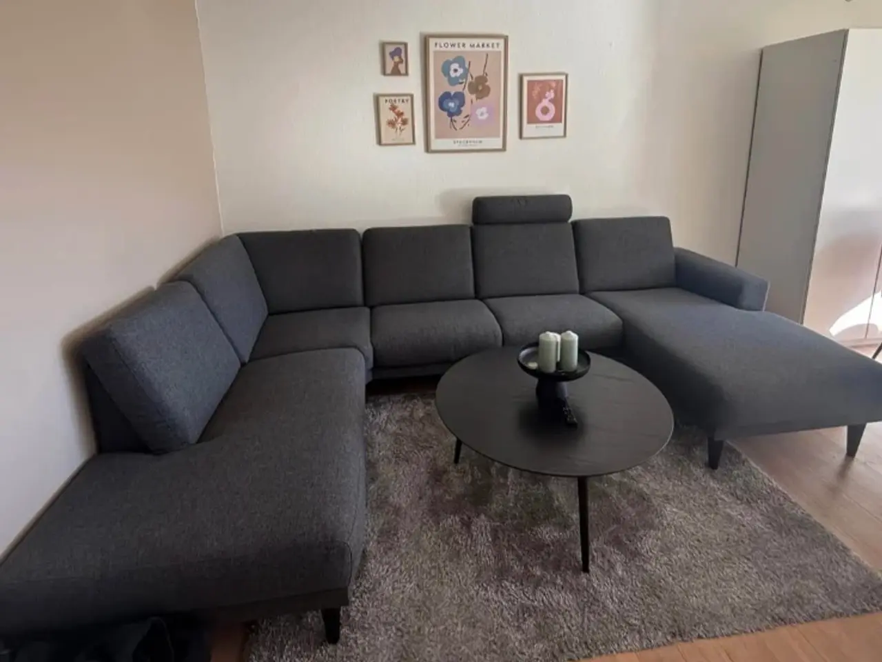 Billede 1 - Chaiselong sofa mørkegrå 