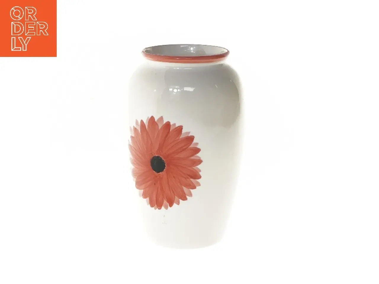 Billede 1 - Dekorativ vase med blomstermotiv (str. 23 cm)