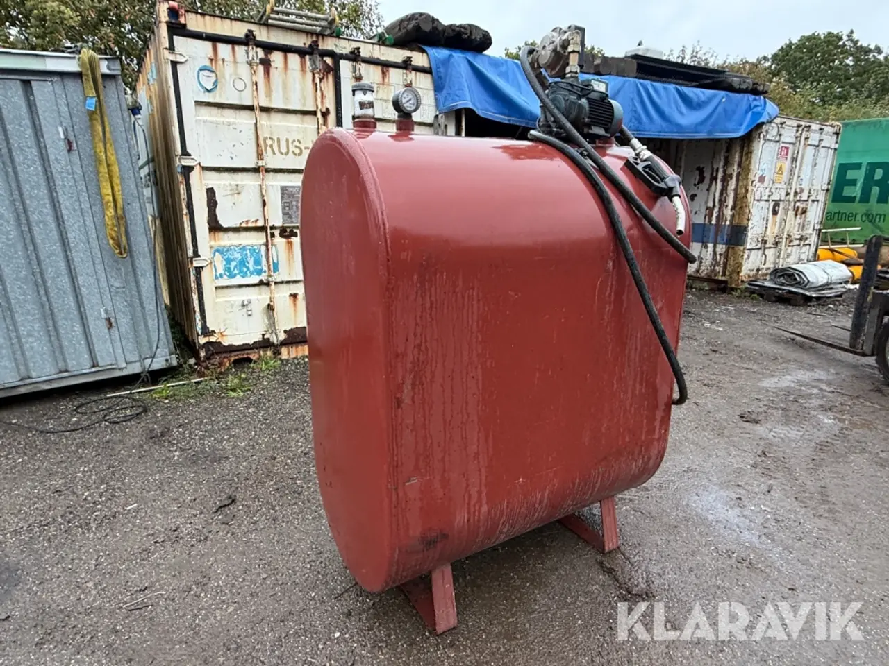 Billede 3 - Dieseltank Roug Steel Tank Å 200 med pumpe, 1 styk