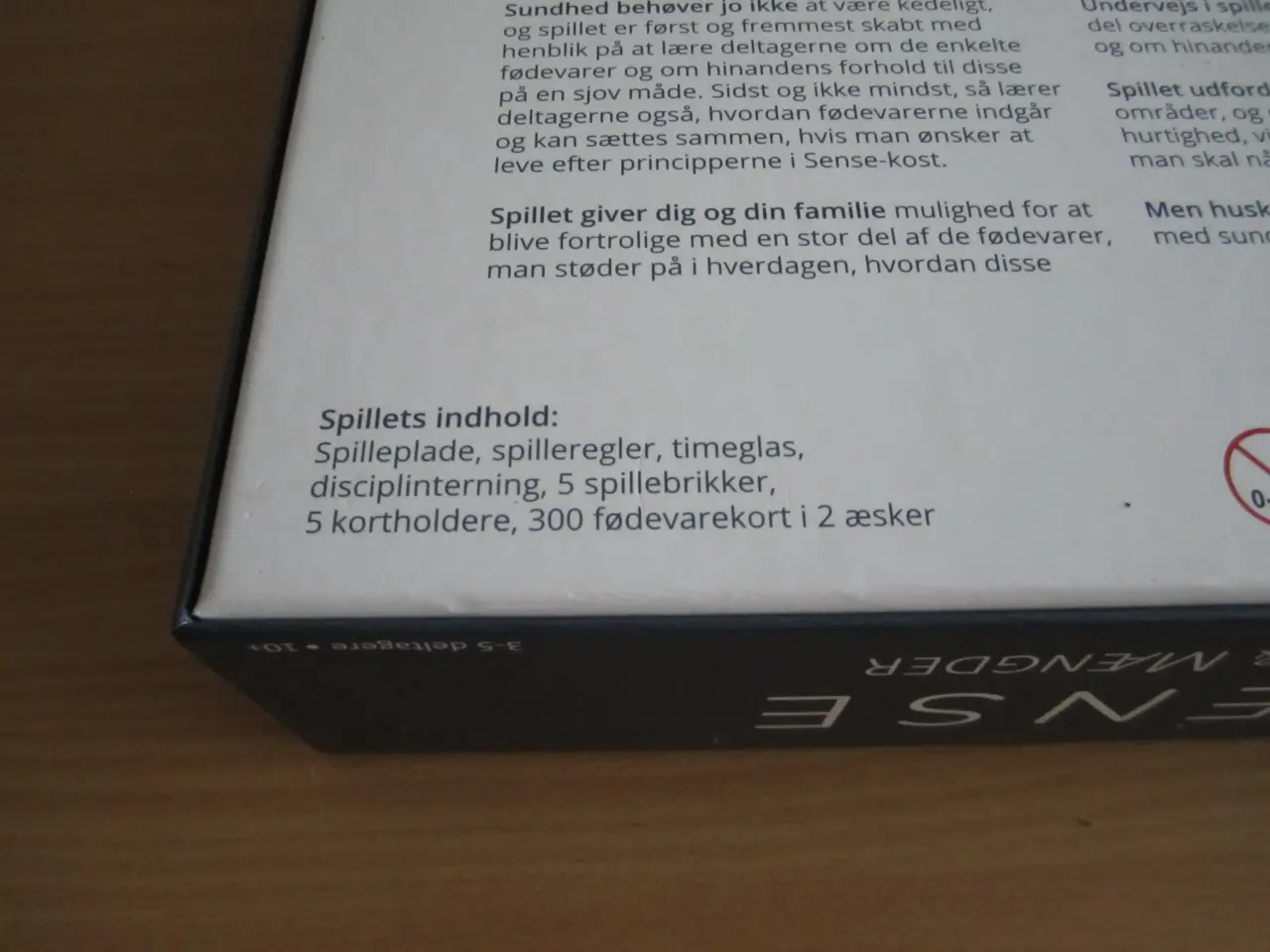 Billede 5 - Spillet. SENSE. Mad og Mængder.