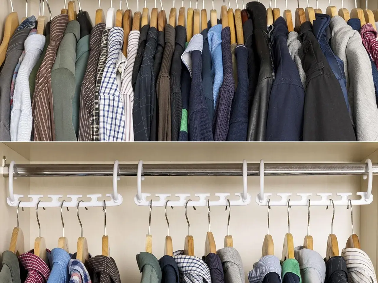 Billede 3 - Bøjle organizer til skab - Plusrobe 24 dele, (40 beklædningsdele)
