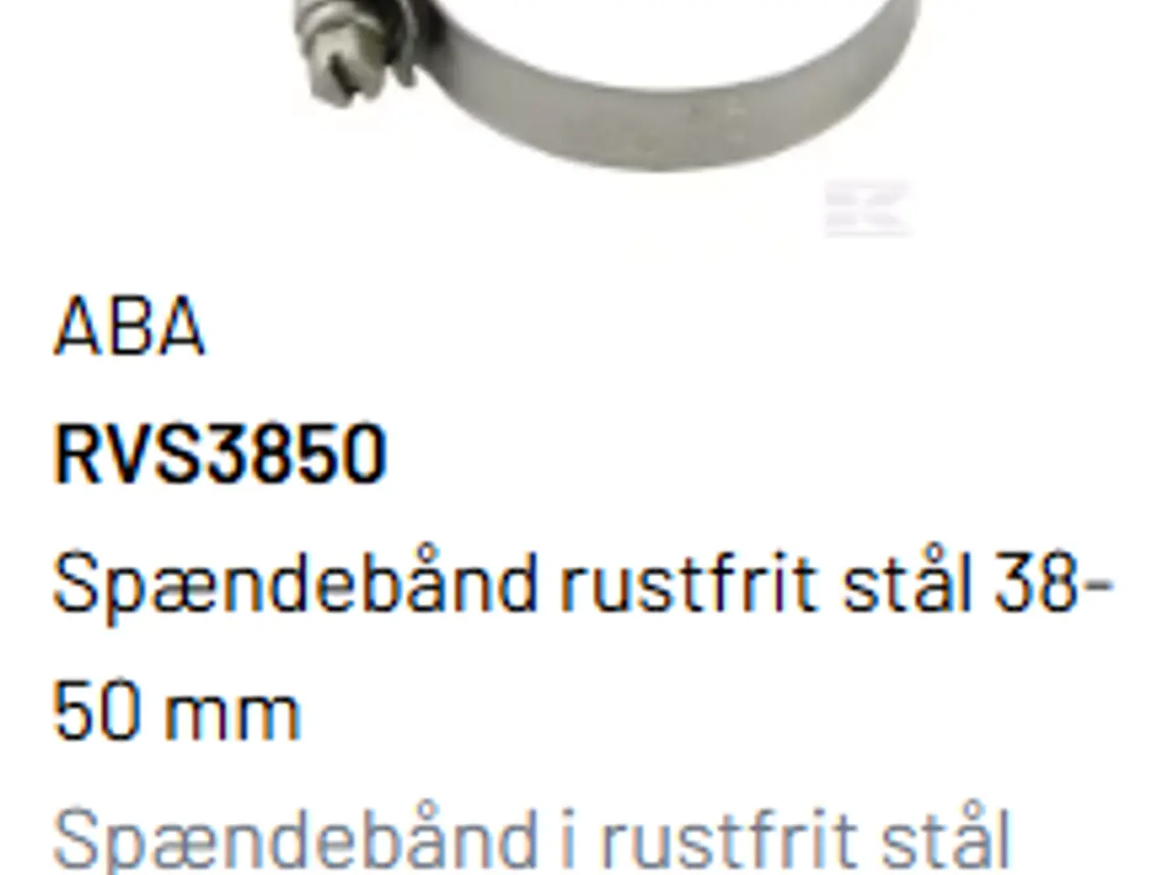 Billede 2 - 59 stk. ABA RVS3850 rustfri spændebånd