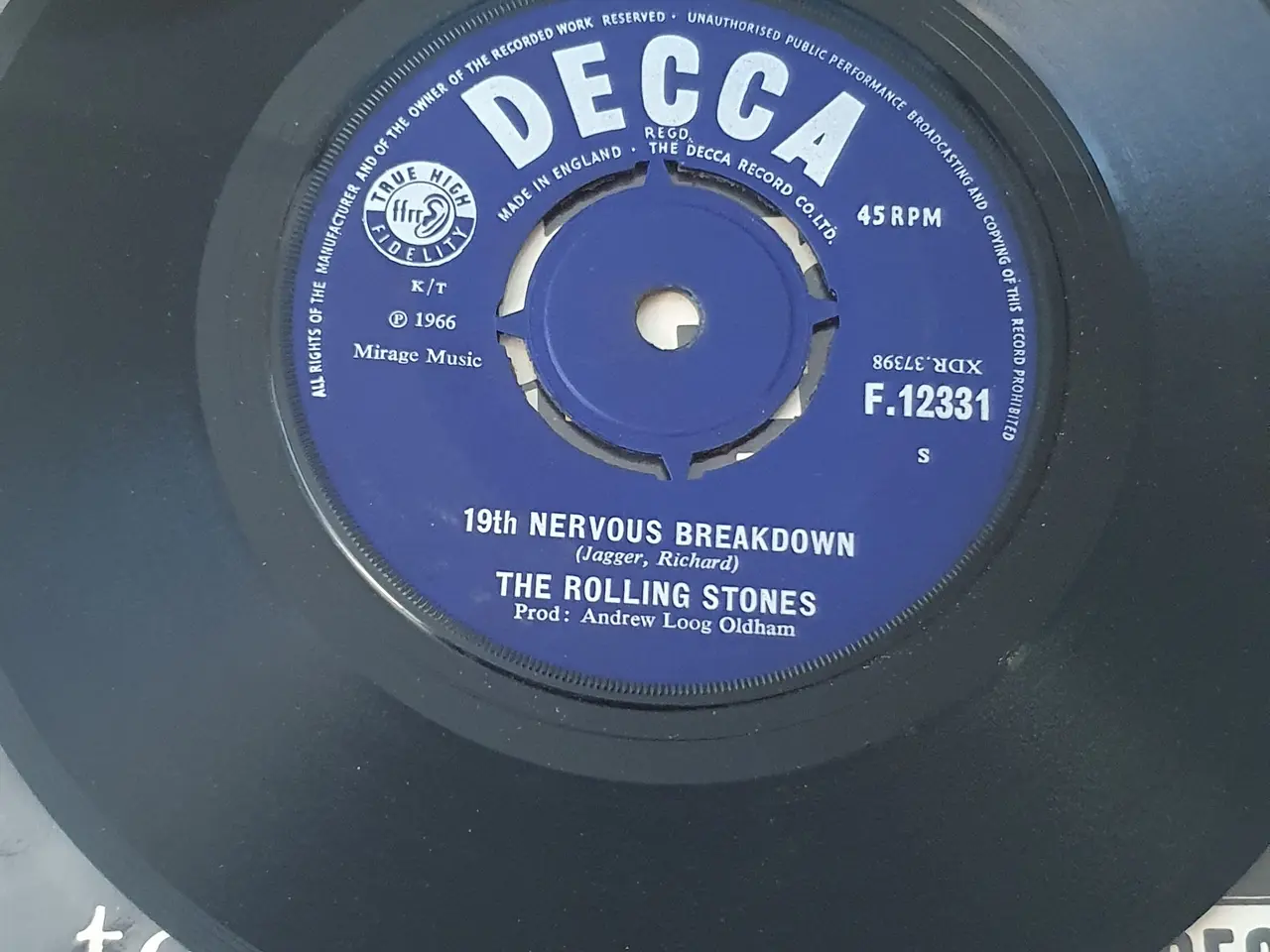Billede 6 - Rolling Stones Single med Autografer