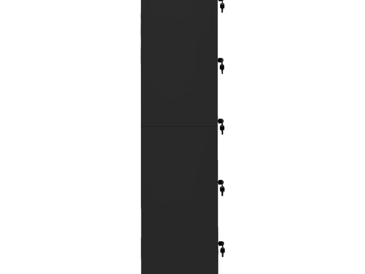 Billede 3 - Skab i stål med 5 låger - 38 × 40 × 180 cm, sort