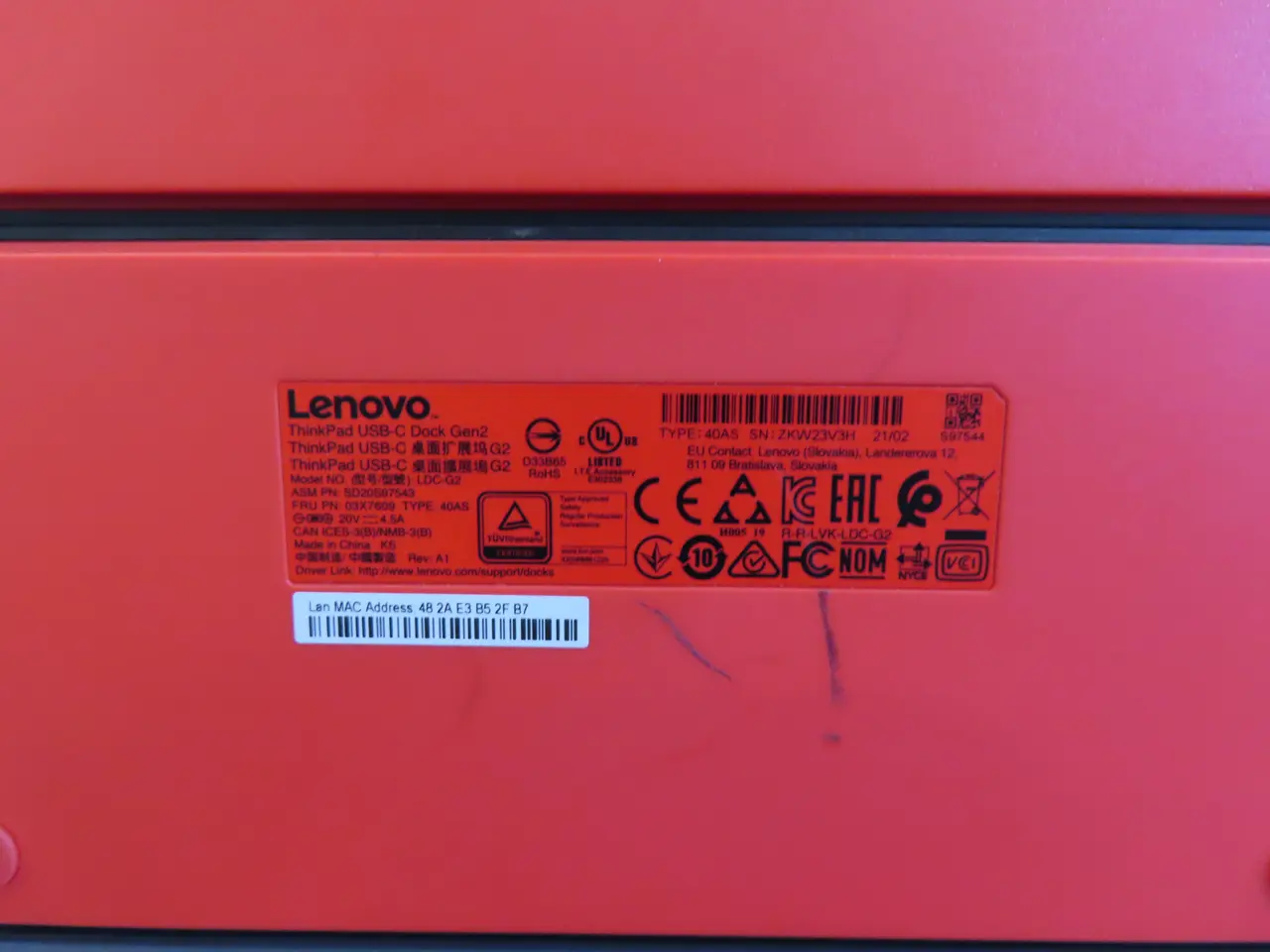 Billede 3 - 7 stk. Dockingstationer LENOVO thinkpad universal usb-c dock/usb-c dock gen 2