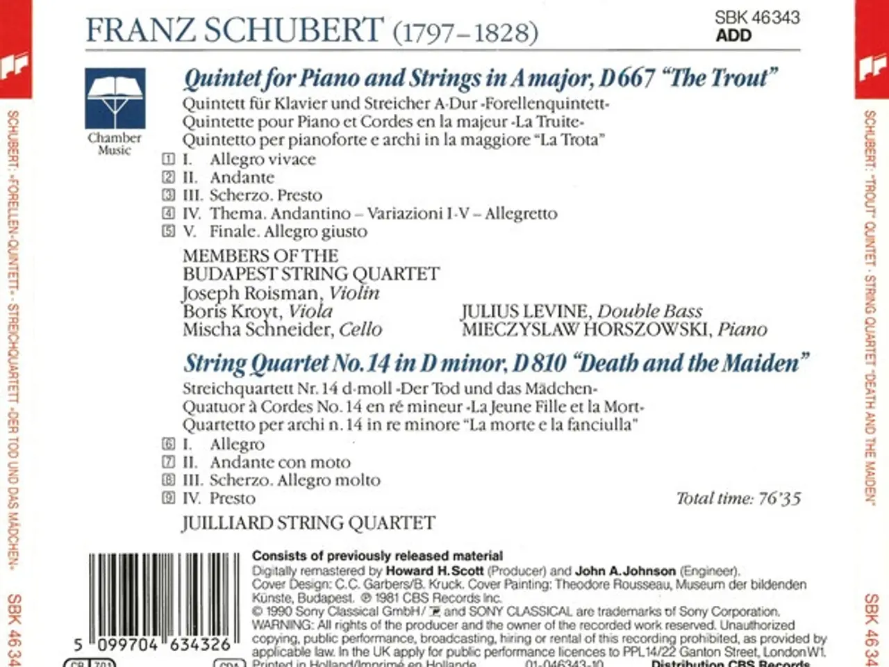 Billede 3 - Schubert* – Budapest String Quartet •… – CD