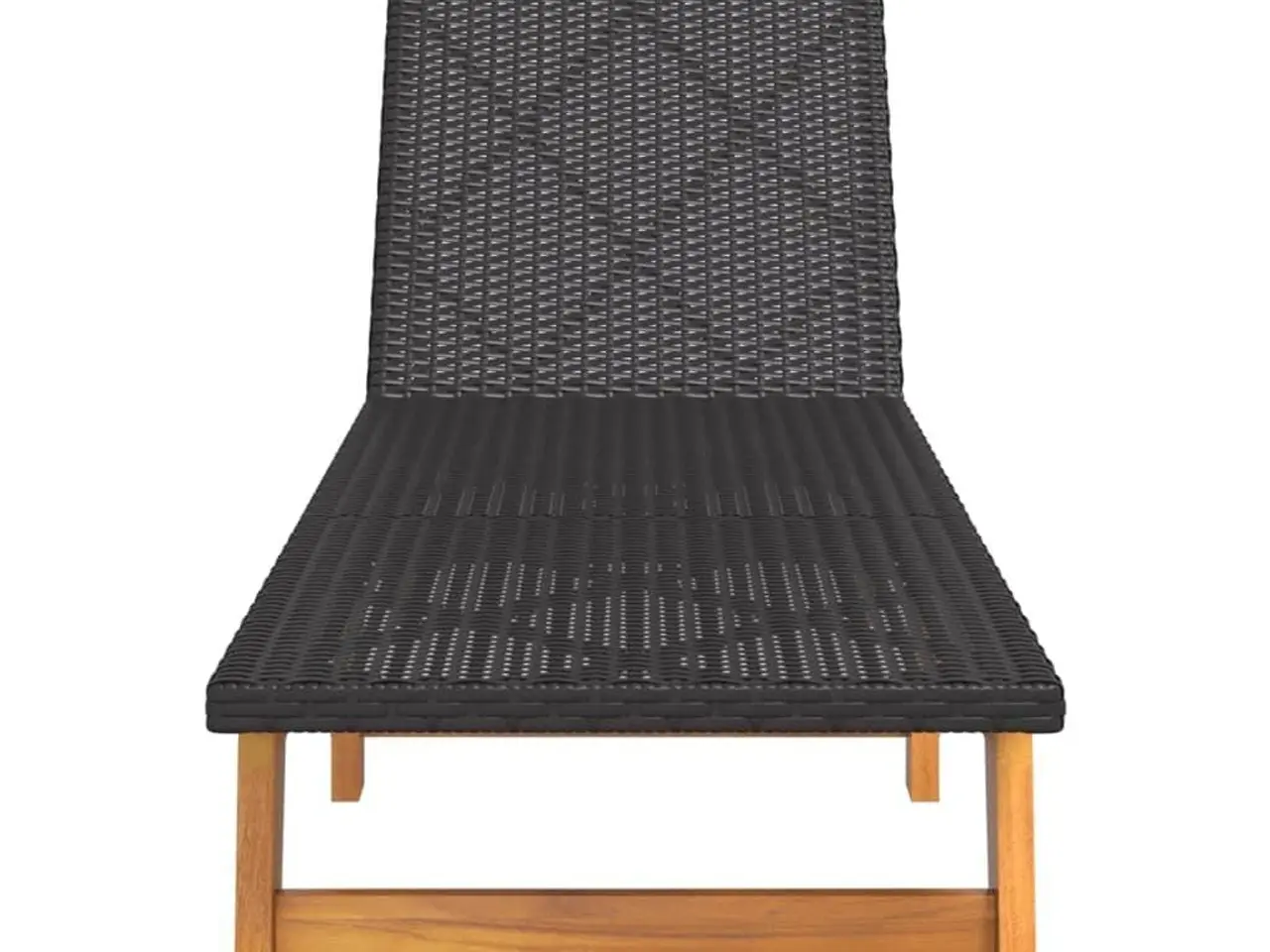 Billede 5 - Liggestole 2 stk. i polyrattan og massivt akacietræ - sort/brun