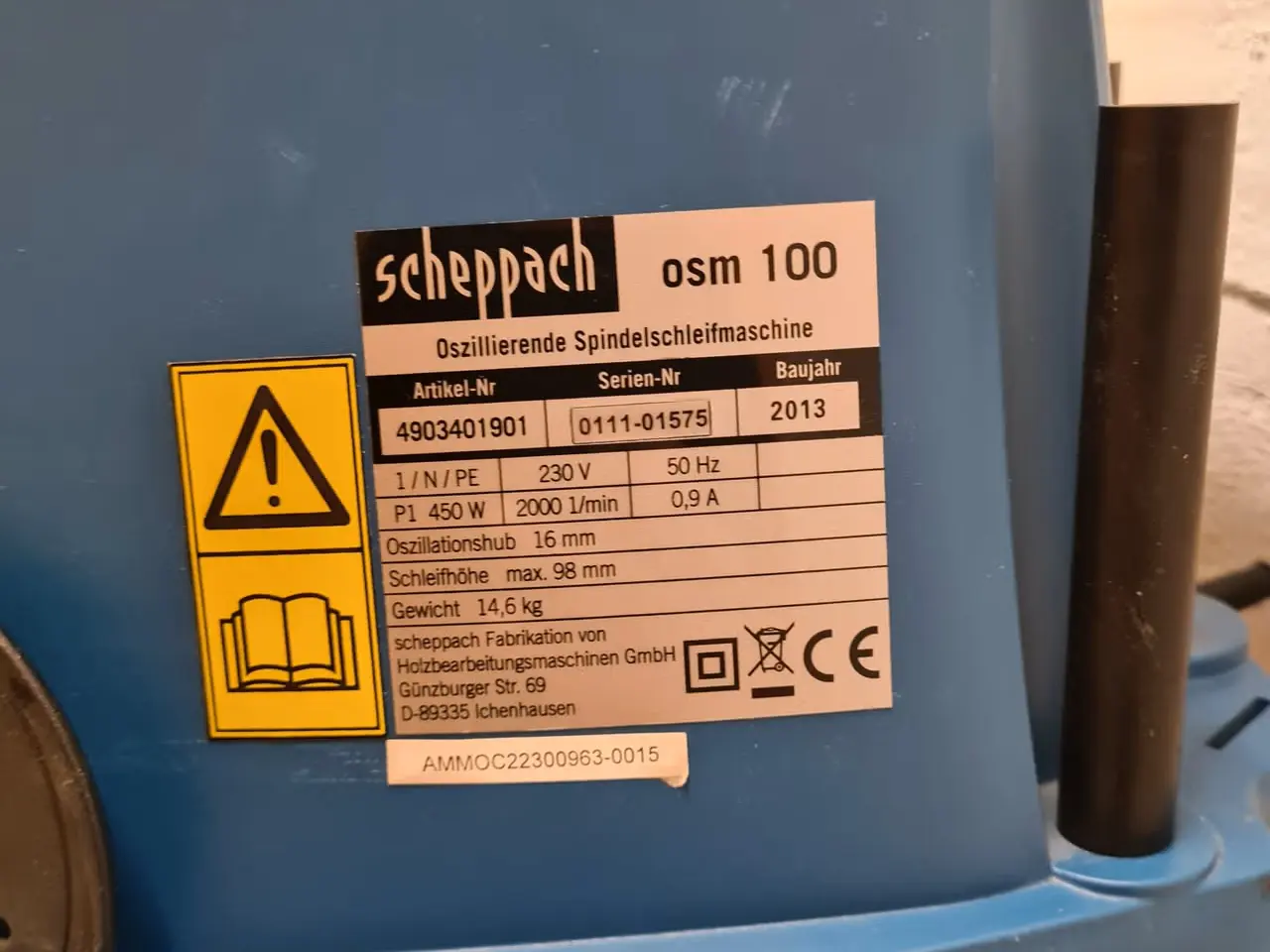 Billede 3 - Scheppach OSM 100 oscillerende spindelsliber 450 W
