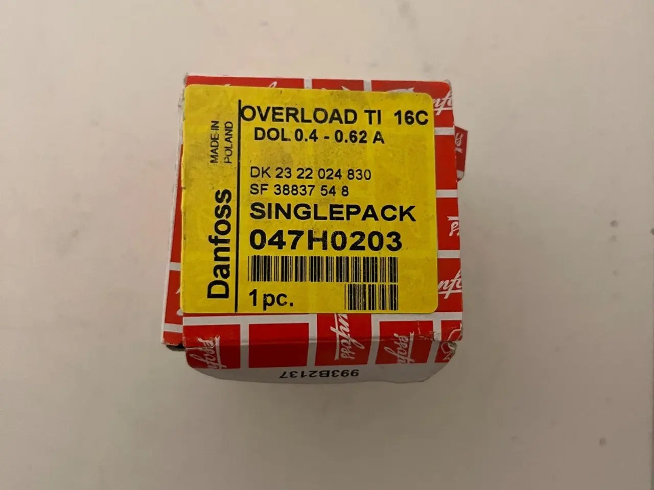 Billede 2 - Danfoss Overload relæ TI16C 047H0203 DOL 0.4-0.62A