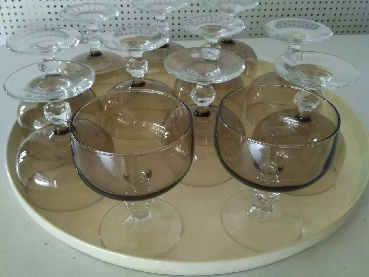 Billede 2 - 11 røgfarvede portionsglas 