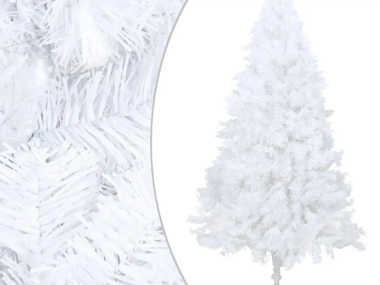 Billede 1 - Kunstigt juletræ med tykke grene 180 cm PVC hvid