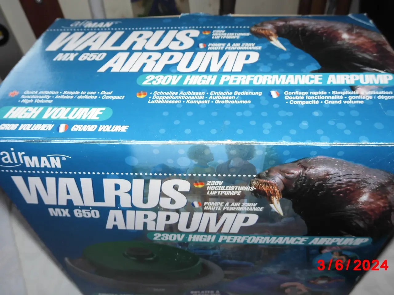 Billede 2 - Walrus 230V kraftig luftpumpe
