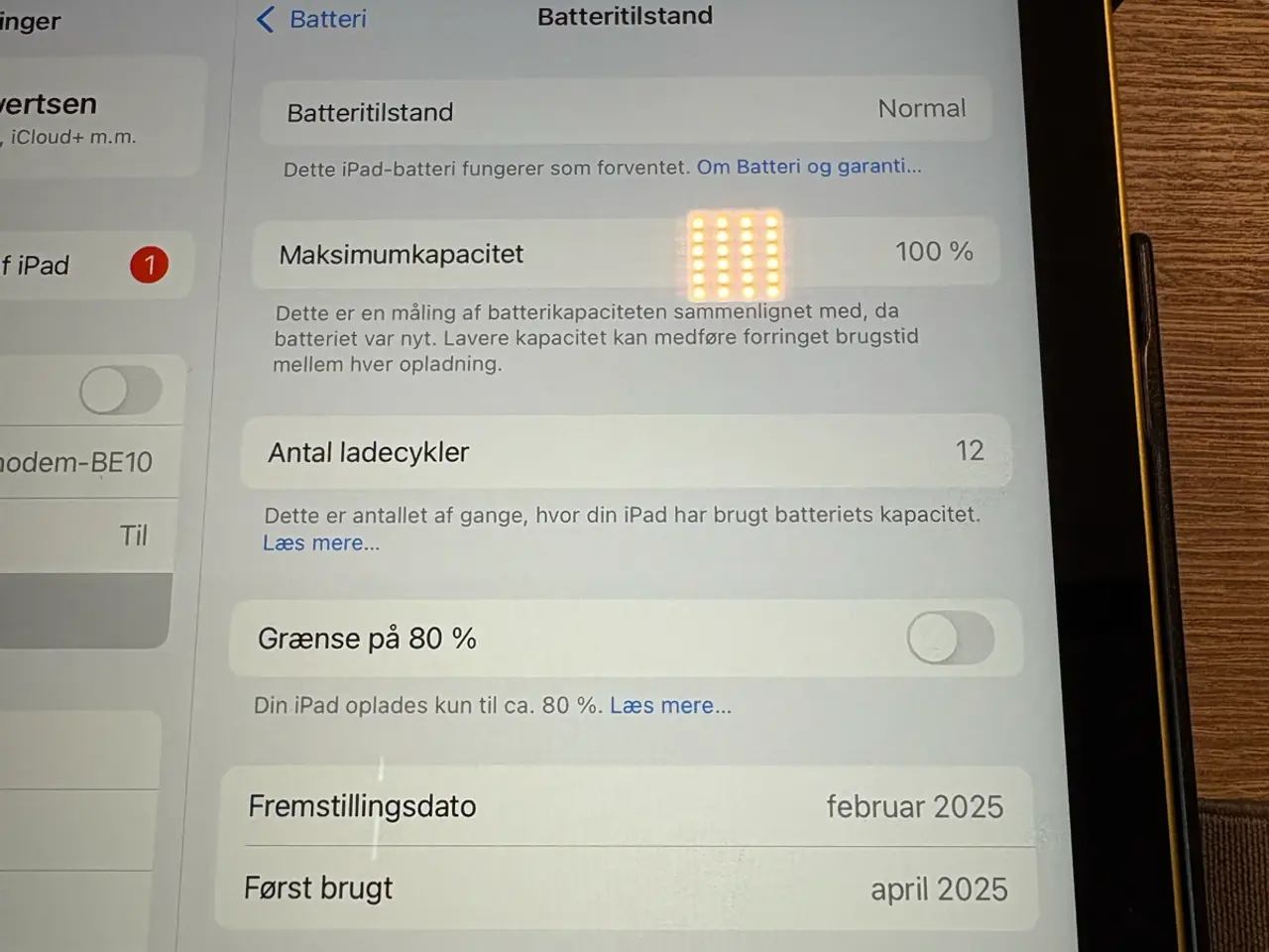 Billede 6 - Apple iPad A16 128 GB – gul – 100 % batteri – inkl