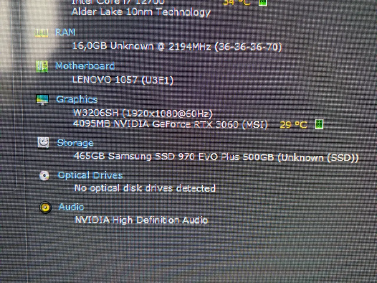 Billede 8 - Lenovo Gamer PC MSI RTX 3060 VENTUS 2X 12GB