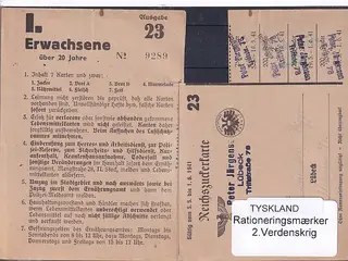 Tyskland - Rationeringsmærker - 2. Verdenskrig