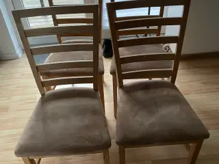 Spisebordsstole i egetræ