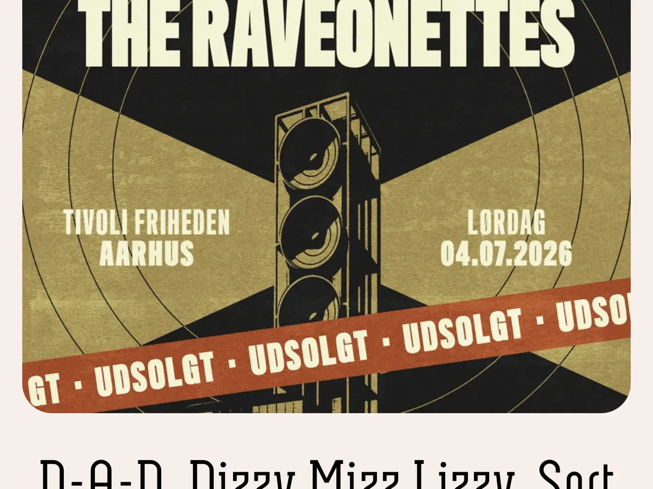 Billede 1 - 2 x billet til DAD, Dizzy Mizz Lizzy, Sort Sol ..