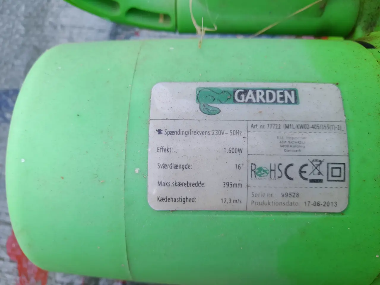 Billede 1 - Elsav Garden. Motordel.