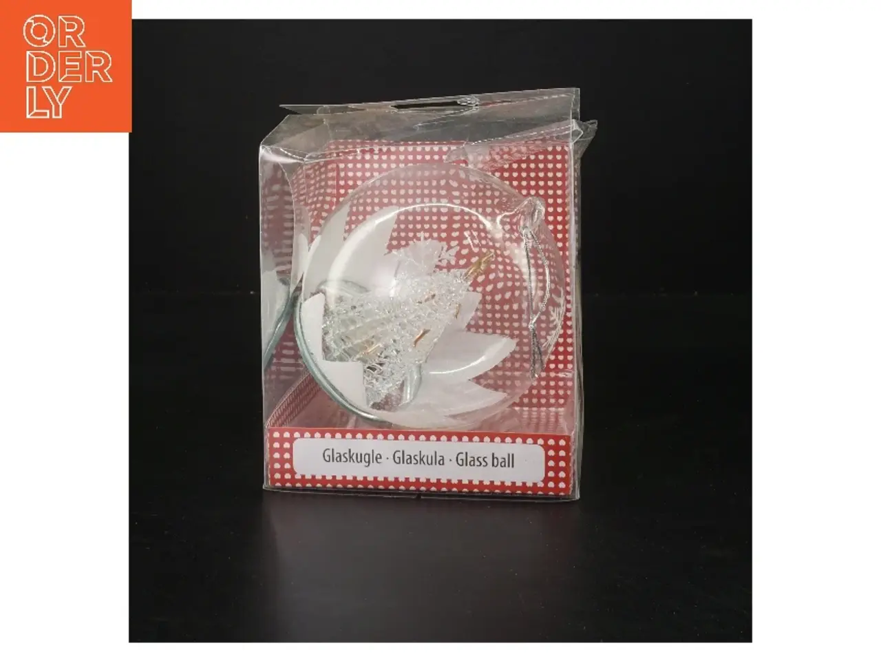 Billede 2 - Dekorativ glaskugle (str. 12,5 cm)