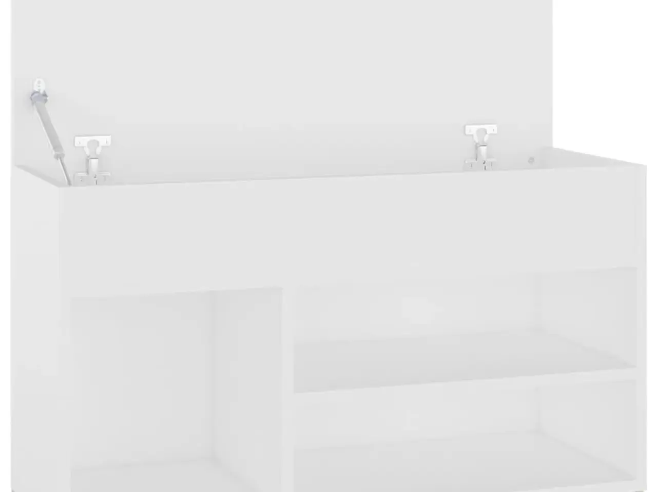 Billede 7 - Skobænk 80x30x45 cm konstrueret træ hvid