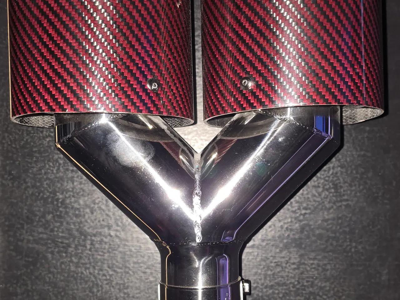Billede 2 - Dual Udstødning Rød Carbon
