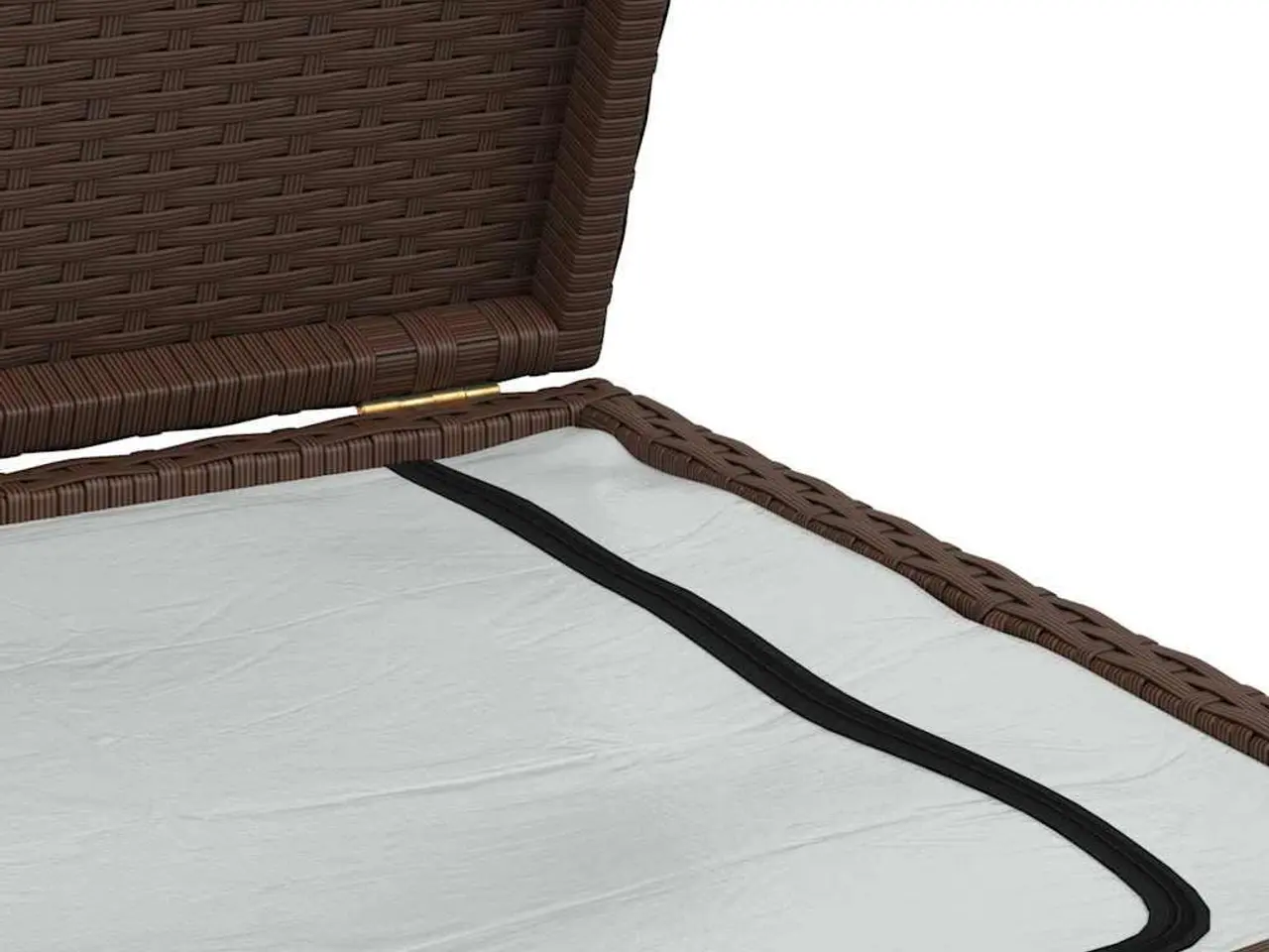 Billede 9 - Udendørs opbevaringskasse i brun polyrattan - 120 × 50 × 60 cm