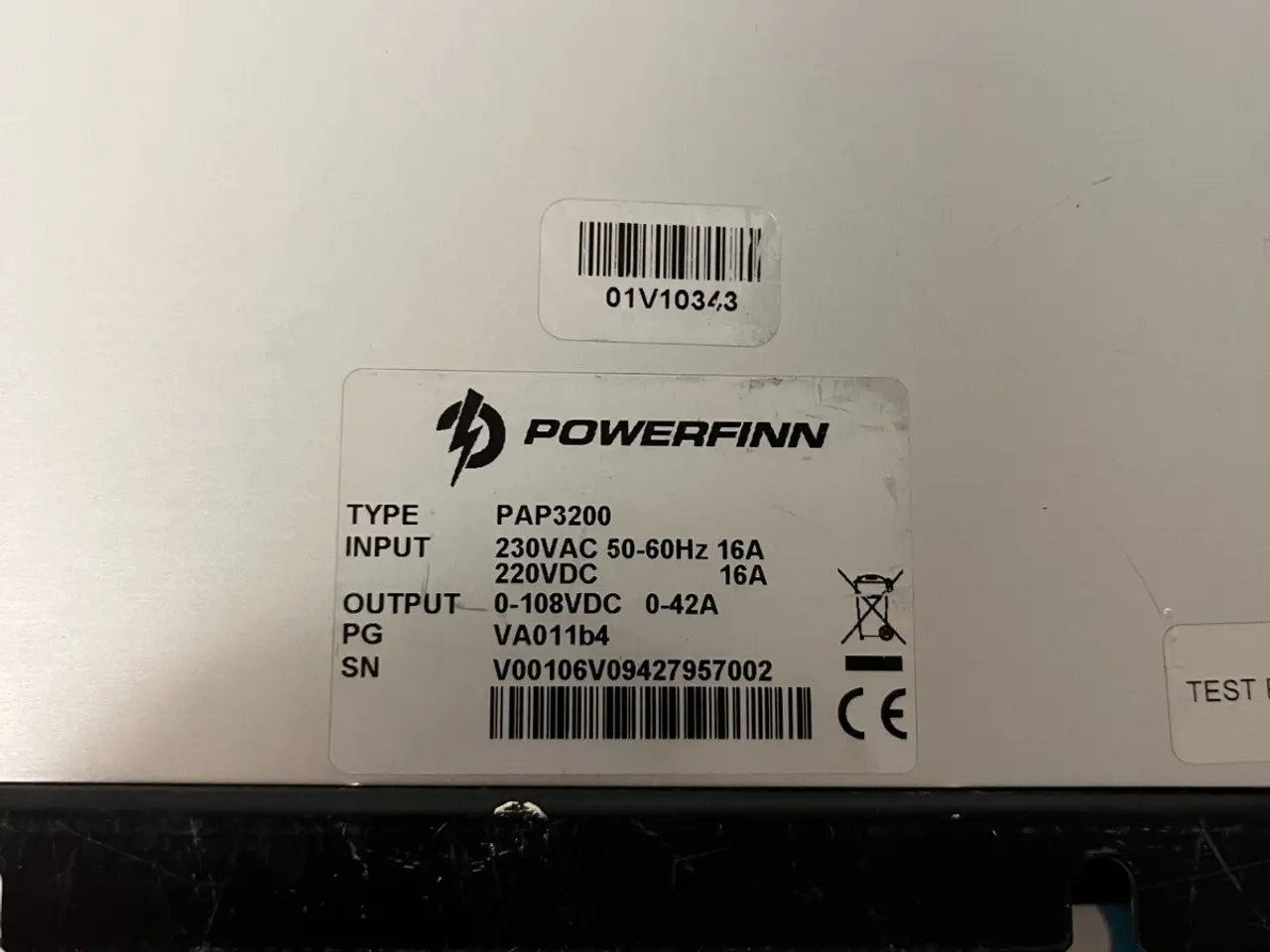 Billede 3 - Powerfinn PAP3200 strømforsyning 0-108VDC 0-42A