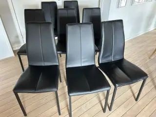 Spisebordsstole 8 stk sort