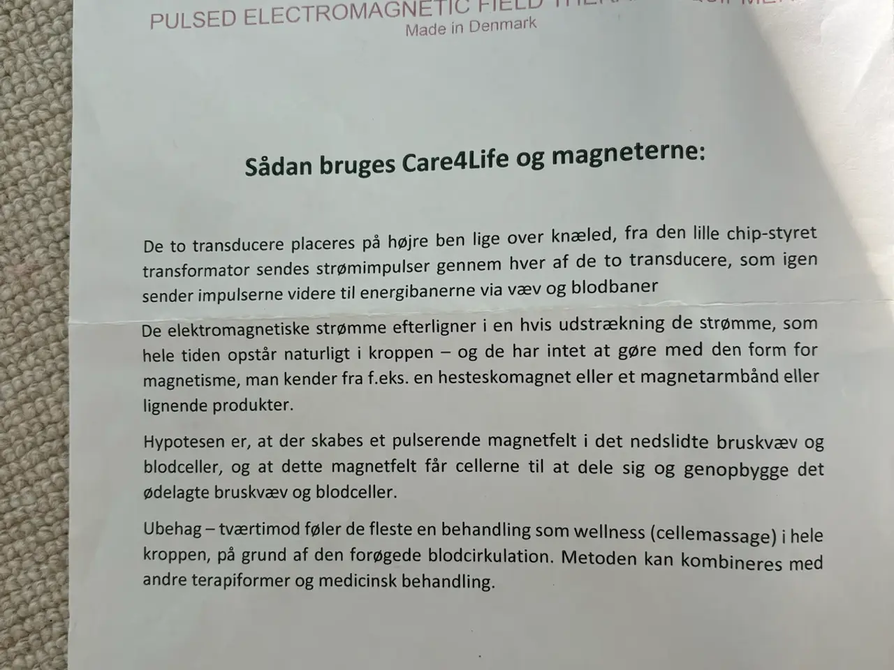 Billede 3 - Care4Life elektromagnetisk terapi apparat 