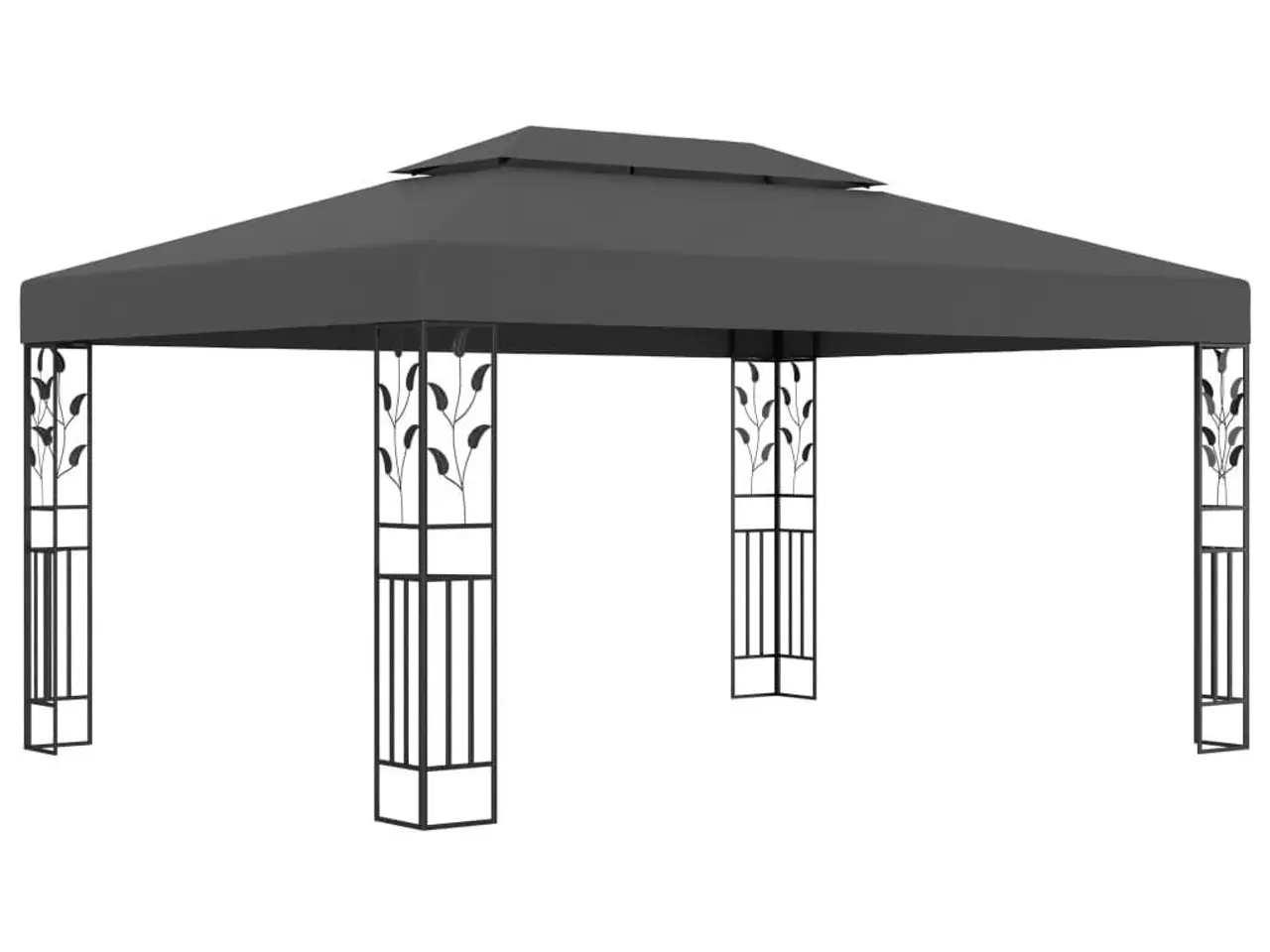 Billede 1 - Pavillon med dobbelt tag 3x4 m antracitgrå