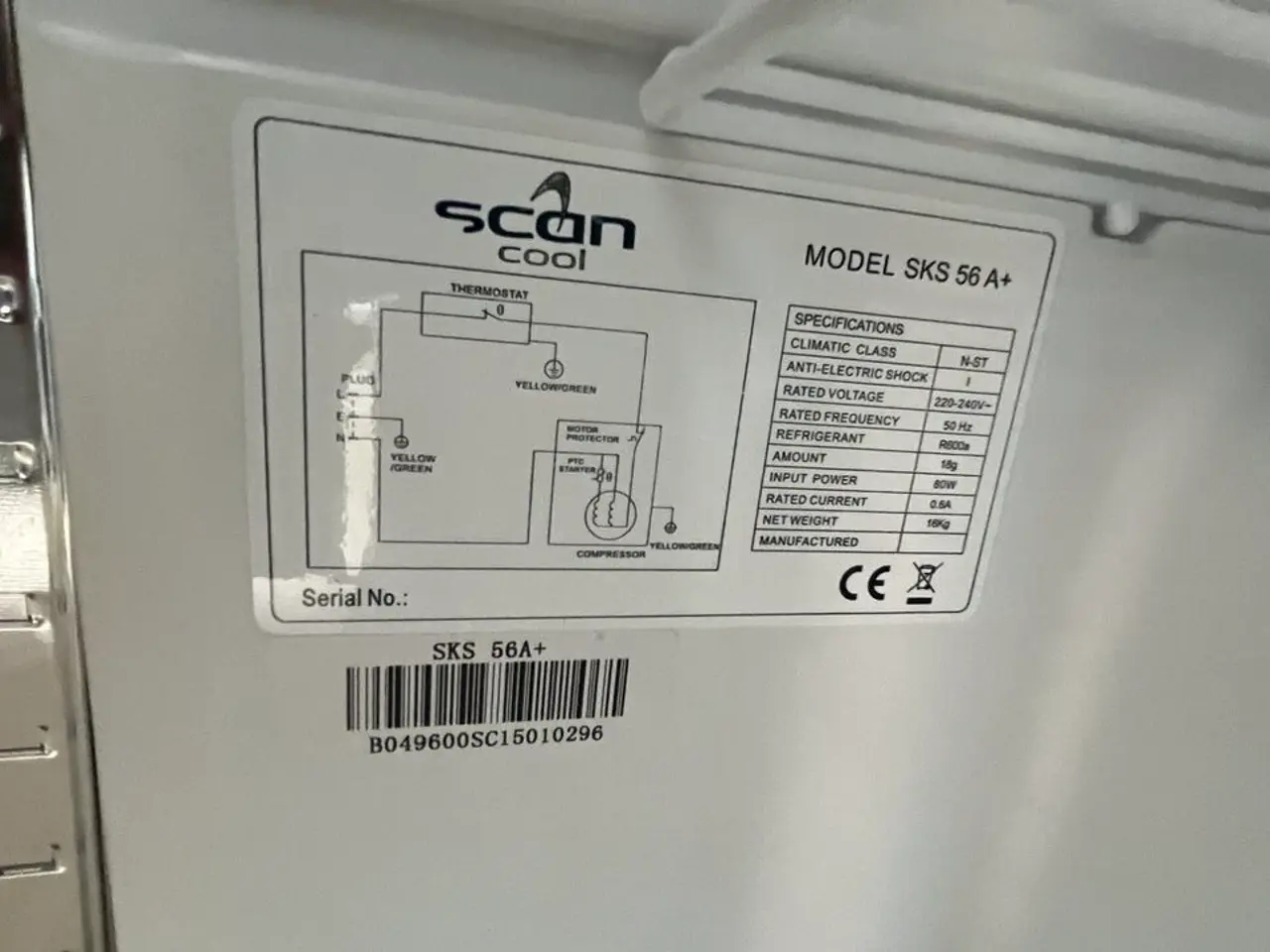 Billede 3 - Mini Køleskab  ScanCool SKS 56 A+
