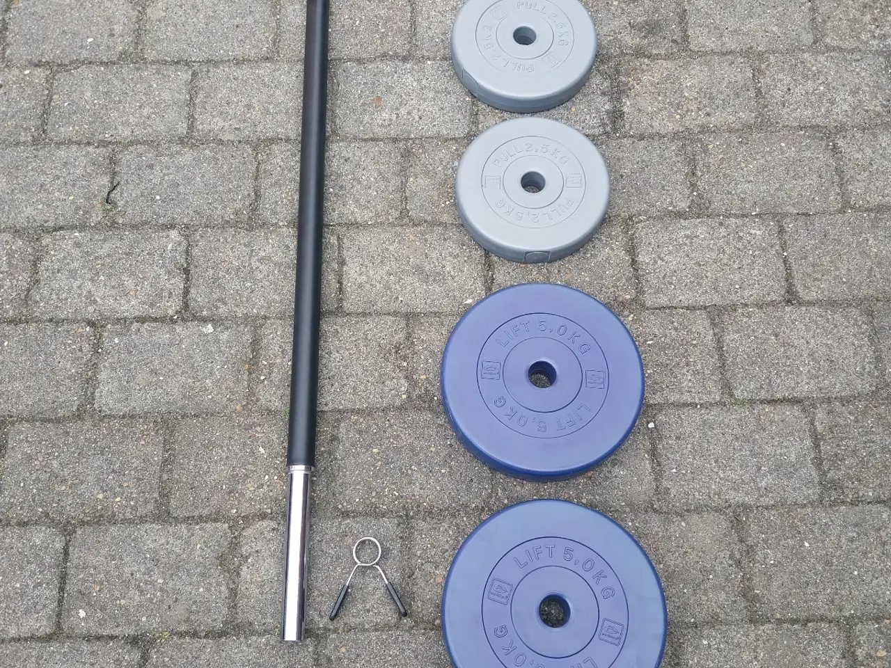 Billede 8 - Vægtstang med skiver 17,5 kg