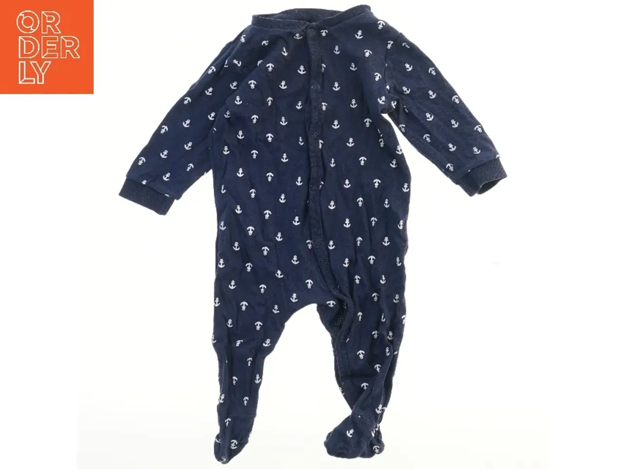 Billede 1 - Marineblå heldragt med ankerprint fra H&M (str. 62)