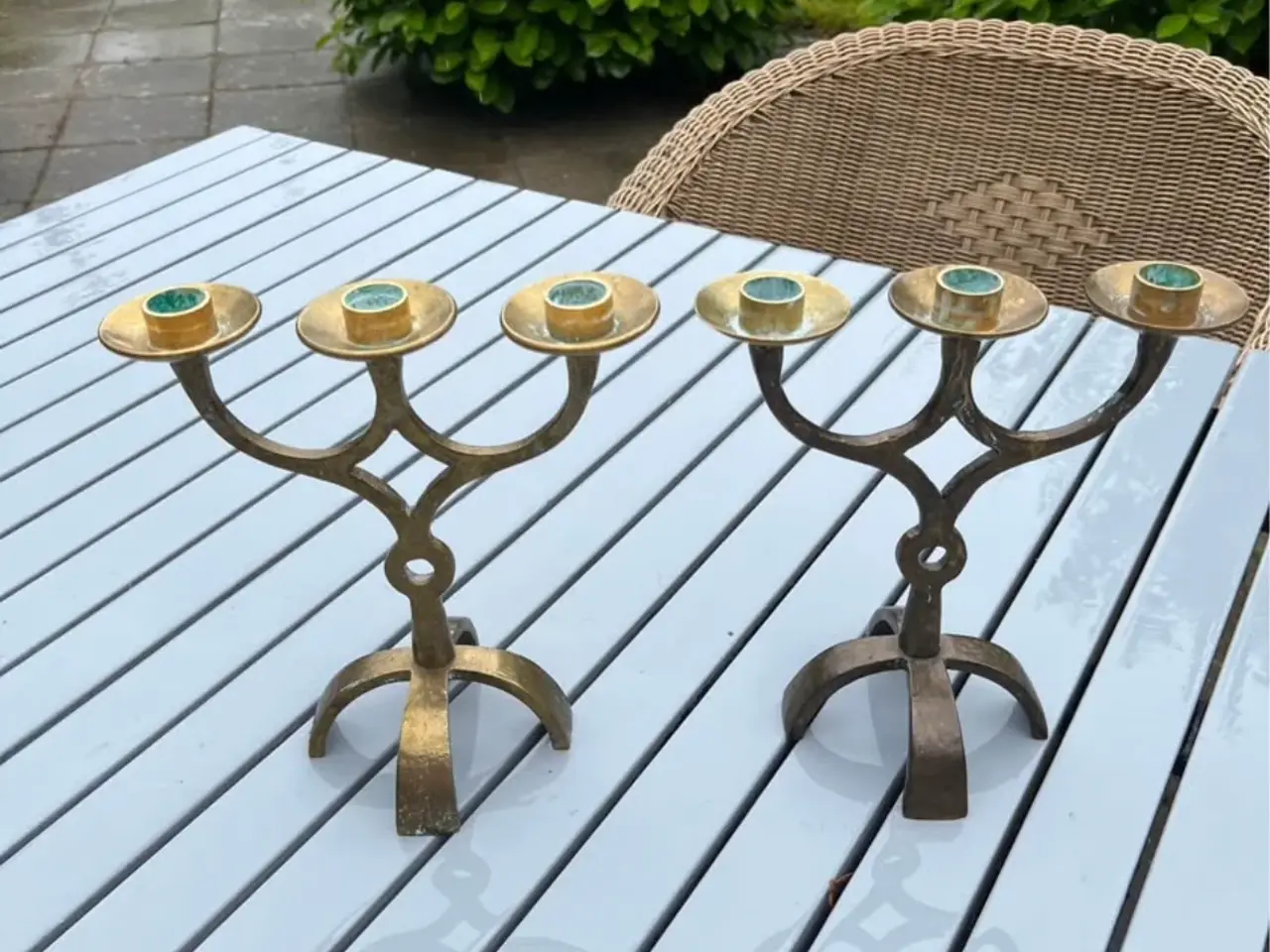 Billede 1 - 2 smukke messing stager