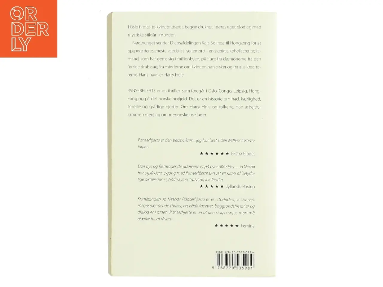 Billede 1 - Panserhjerte af Jo Nesbø (Bog)