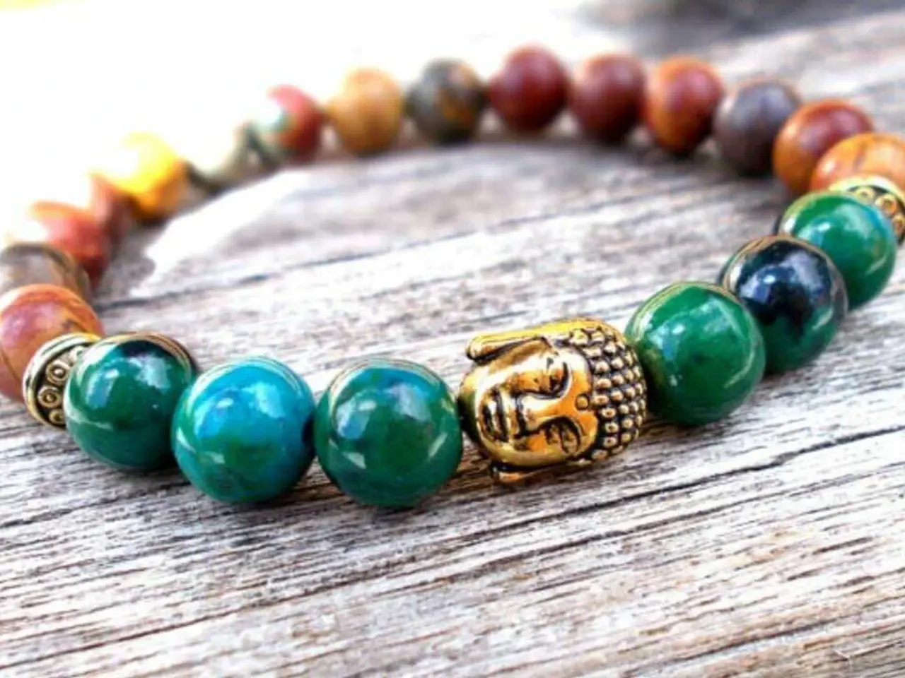 Billede 2 - Armbånd med Buddah (alloy)Charm. Multifarvet 