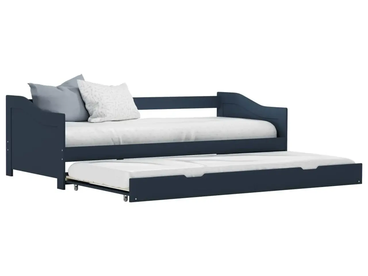 Billede 1 - Udtræksseng/daybed 90 × 200 cm i fyrretræ - grå
