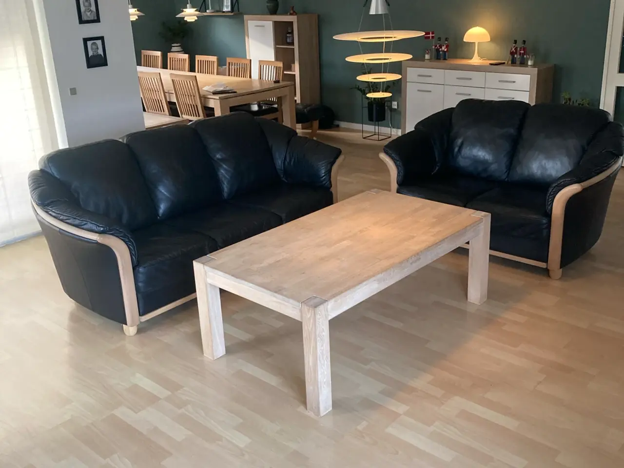 Billede 1 - 3 og 2 personer ægte læder sofa BD Scandinavia og