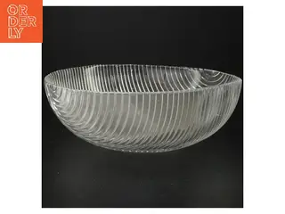 Rillet glasskål (str. Ø 28 cm)
