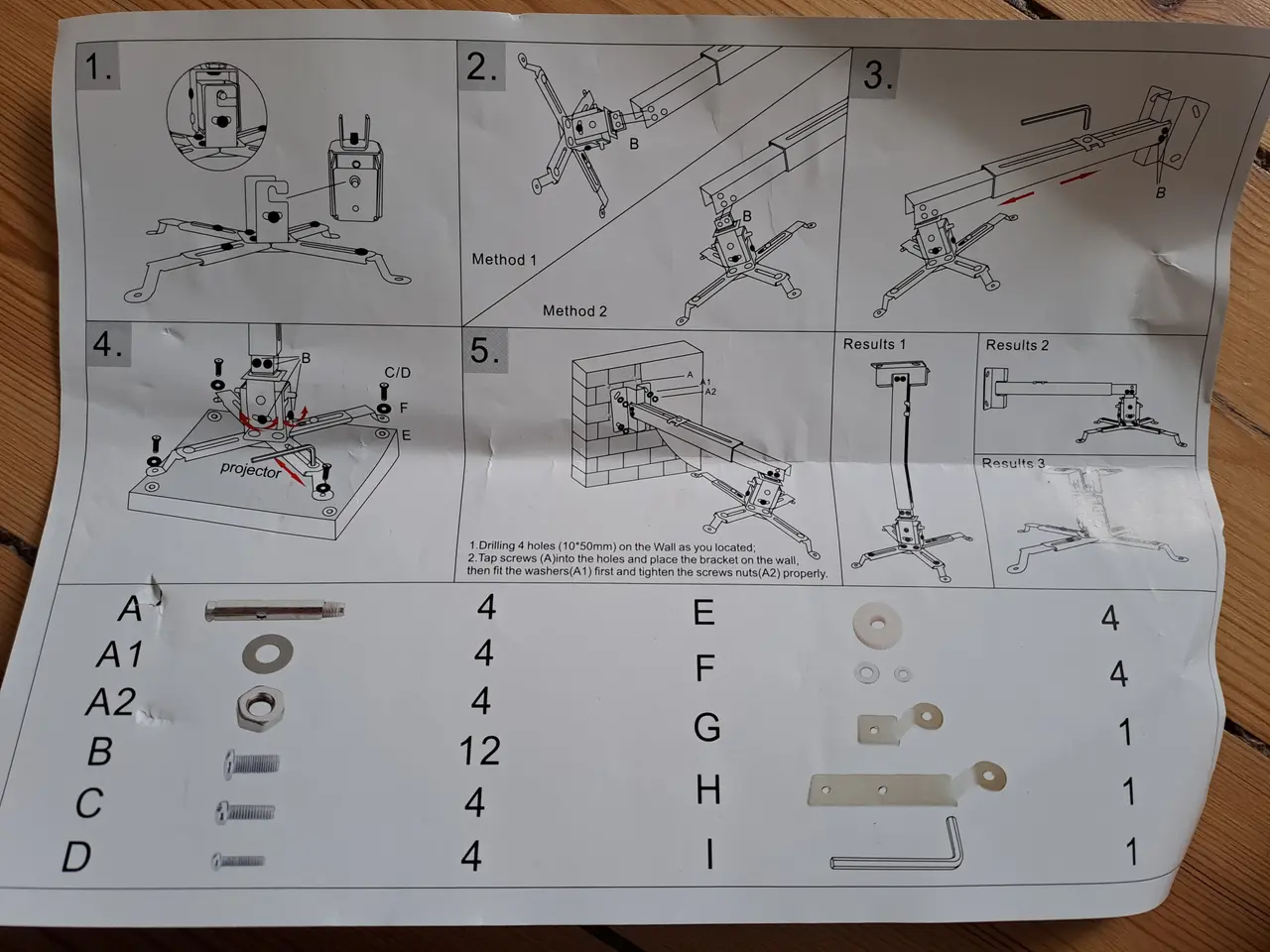Billede 2 - Projektor holder loft- eller vækmontering