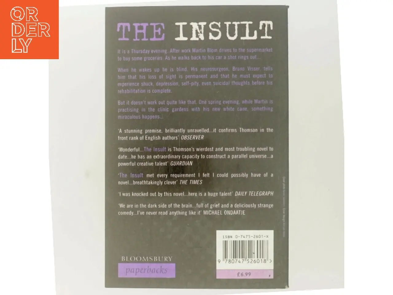 Billede 3 - The insult af Rupert Thomson (1955-) (Bog)
