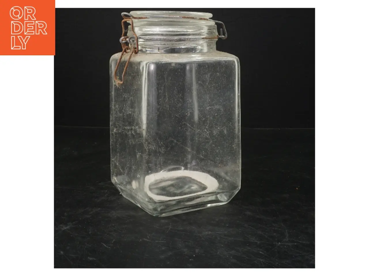 Billede 1 - Glaskrukke med klaplåg (str. 20x11x11 cm)