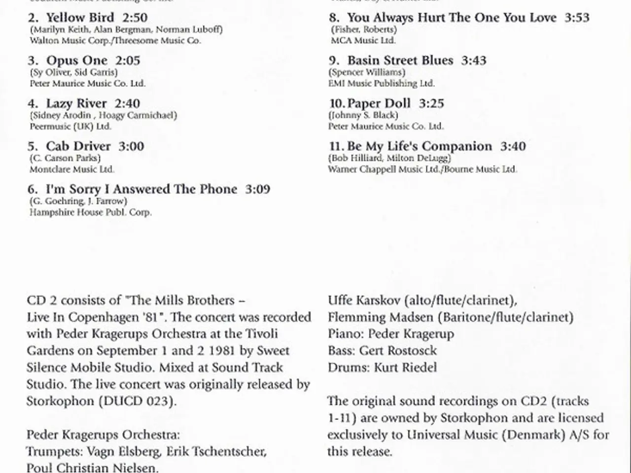 Billede 9 - The Mills Brothers – The Very Best Of… – 2CD