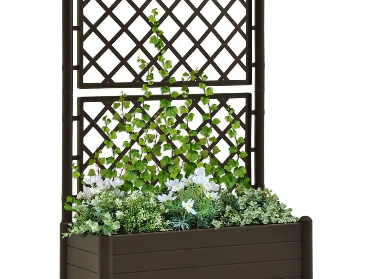 Billede 1 - Plantekasse med espalier 100 x 43 x 142 cm - mokkafarvet