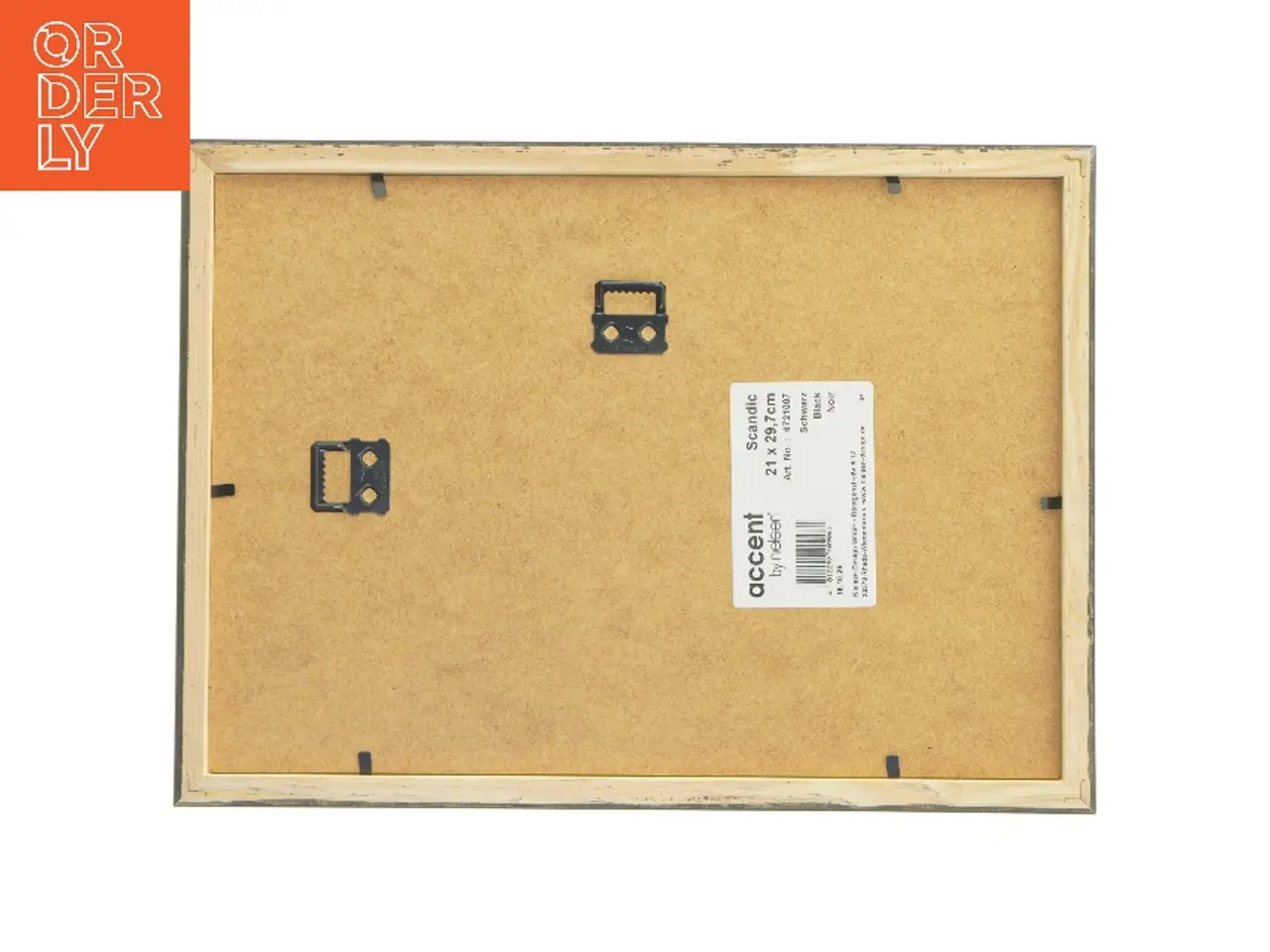 Billede 2 - Sort billedramme med glas fra accent by Present (str. 21x29,7 cm)