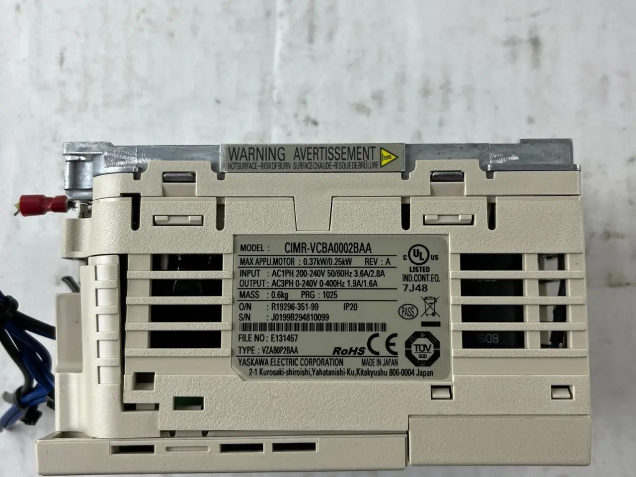 Billede 7 - Yaskawa V1000 CIMR-VCBA0002BAA VFD 200-240VAC AC
