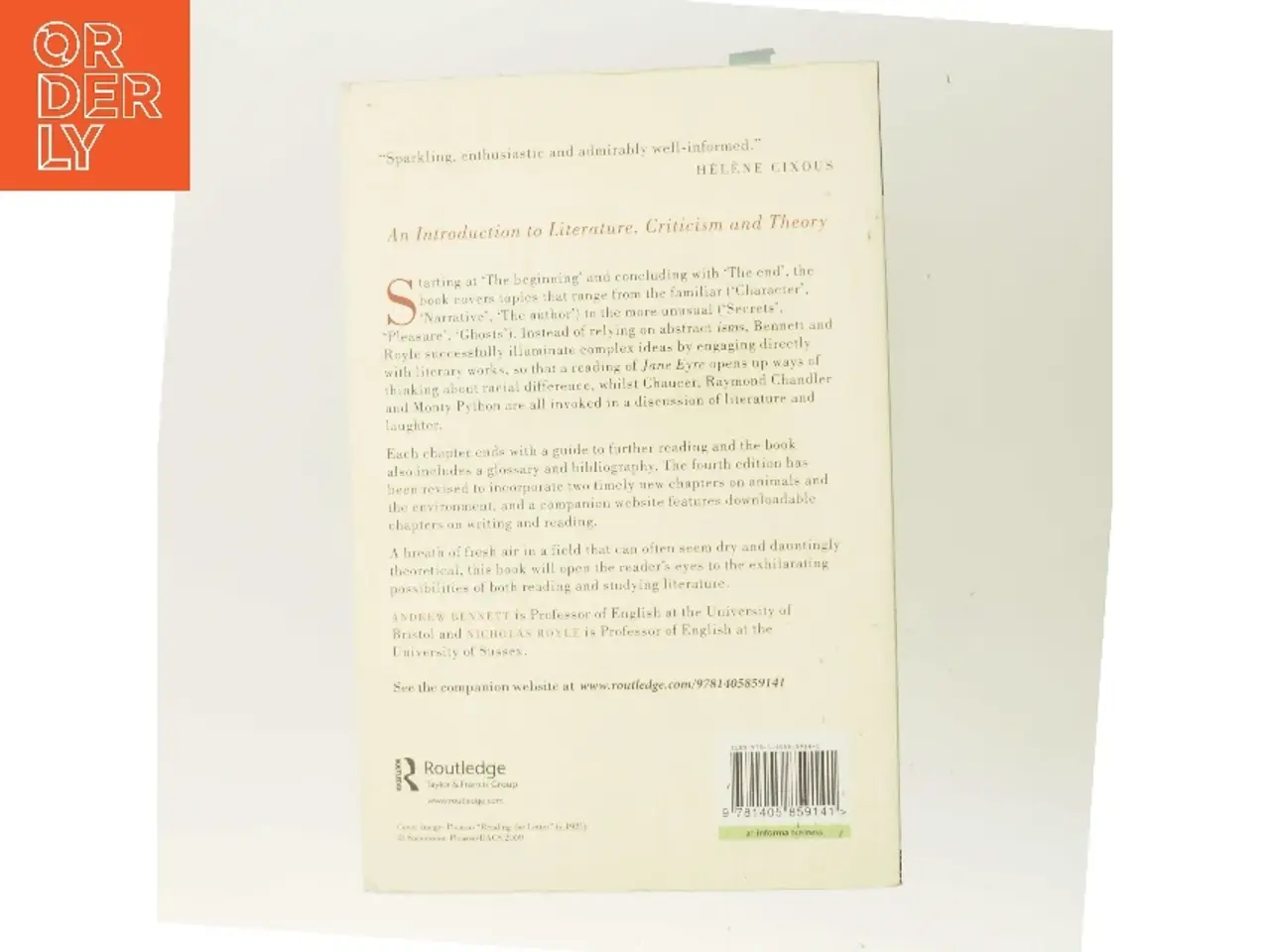 Billede 3 - An introduction to literature, criticism and theory af Andrew Bennett (f. 1960) (Bog)