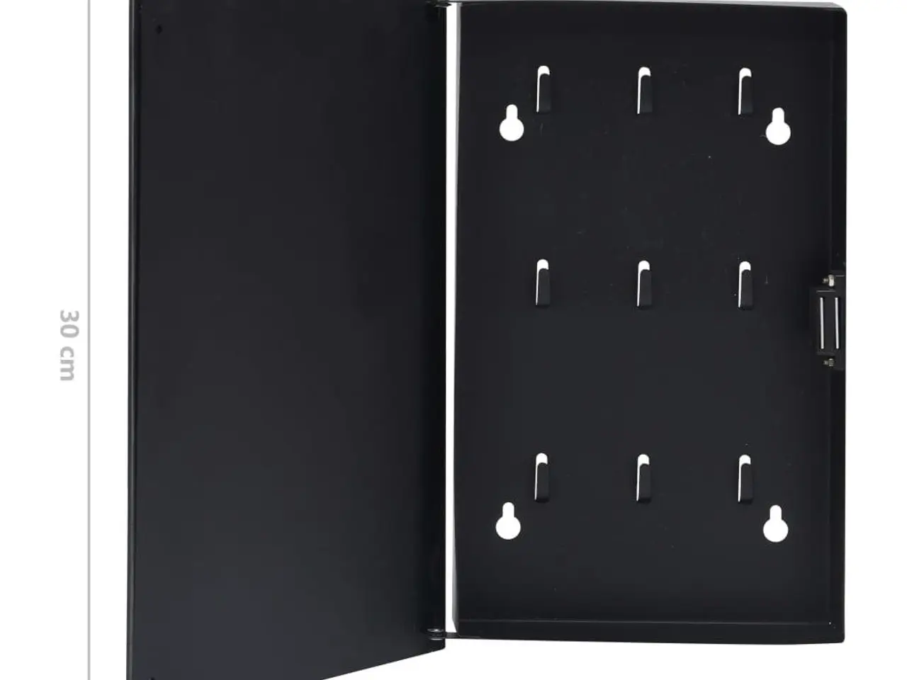 Billede 7 - Nøgleskab med magnetisk tavle 30x20x4 cm sort
